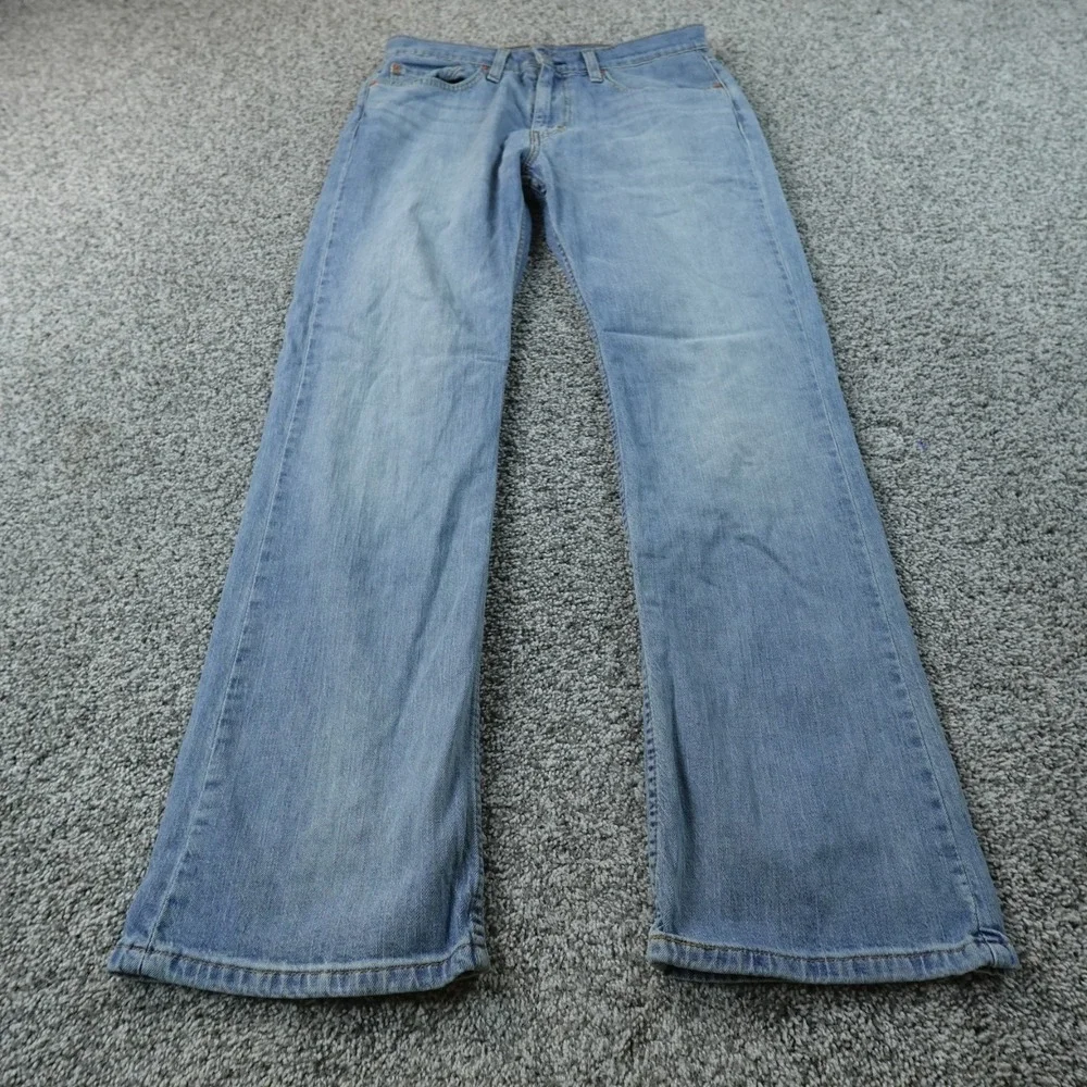 Levis Jeans Mens 32X32 Light Blue Denim Pants 527 Boot Cut Stretch Western Rodeo